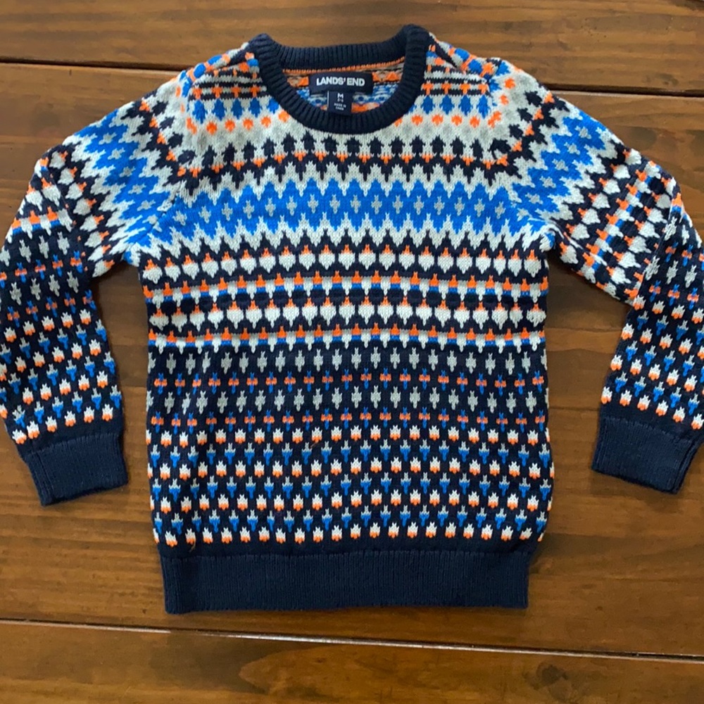 Boys lands end sweater never worn but without tag